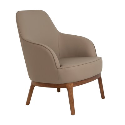 Fauteuil en simili et pieds en bois ANGEL CERDA