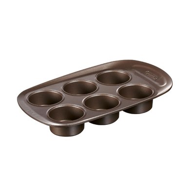 Moule à 6 muffins en métal avec prise en main facile, facile à démouler et nettoyer PYREX