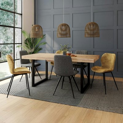 Table de repas extensible 180/240 bois recyclé style campagne AUCKLAND PIER IMPORT