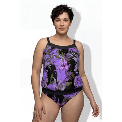 Tankini motif lys, bonnets souples ULLA POPKEN
