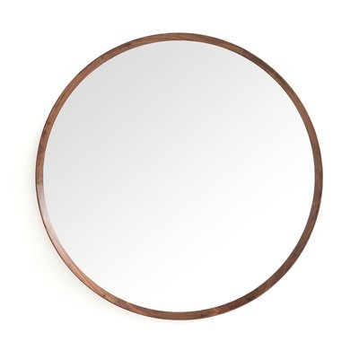 Miroir rond noyer massif, Diam 100cm, Orion AM.PM