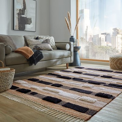 Tapis jute et laine MEDINA BLOCKS FLAIR RUGS