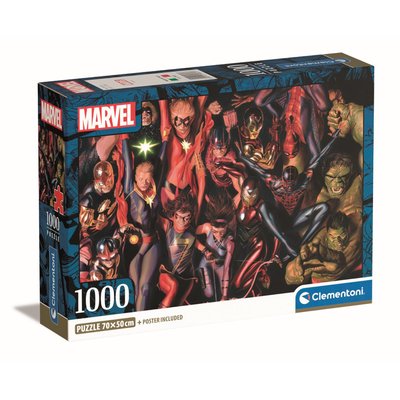 Compact 1000 pièces - marvel, les avengers CLEMENTONI