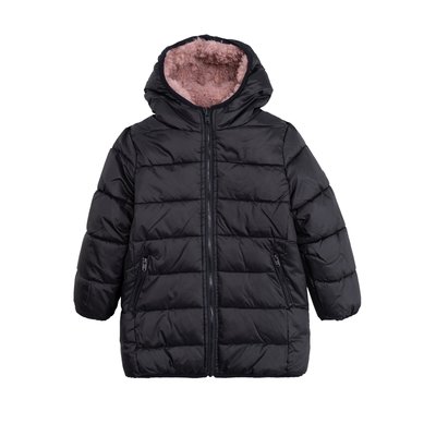 Doudoune fille capuche fausse fourrure La Redoute