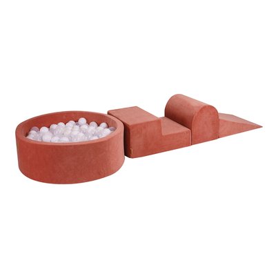 Aire De Jeux en Mousse avec Piscine à Balles, VELOURS MEOW BABY