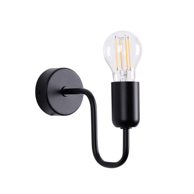 Applique Acier Noir E27 1 Vector EDEN