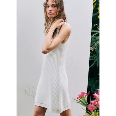 Robe en coton maille à bretelles MANGO TEEN