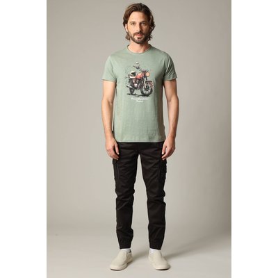 T-shirt classique en jersey de coton avec imprimé moto KINAN DEELUXE