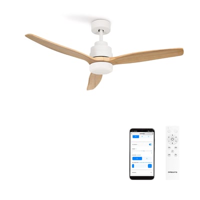 Ventilateur de plafond 40W  avec lumière avec Wi-Fi WIND STYLANCE NATURAL WOOD CREATE