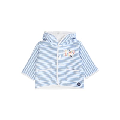 Veste molletonnée rayée en coton épais BABY ARMOR-LUX