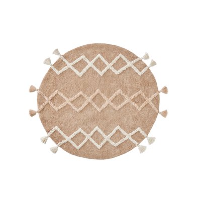 Tapis rond berbère à pompons VERTBAUDET