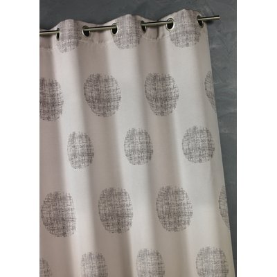 Rideau jacquard imprimé rond chiné HOME MAISON