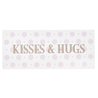 Plaque métallique de décoration - Kisses & Hugs TOILINUX