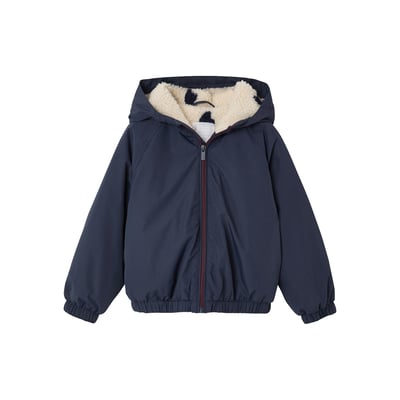 Coupe-vent à capuche doublé sherpa VERTBAUDET