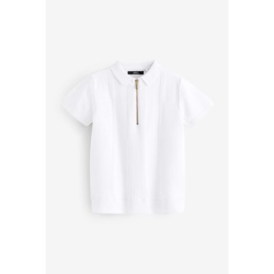Polo texturé à col zippé et manches courtes NEXT