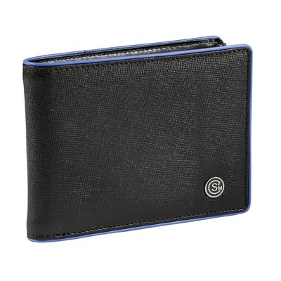 Portefeuille avec porte-monnaie en cuir véritable pleine fleur Canal Saint Martin VIQUEL