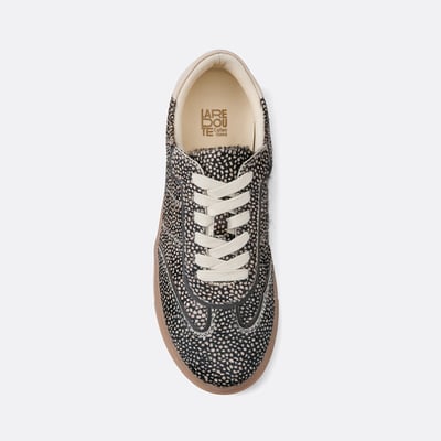 Zapatillas de piel retro con estampado animal LA REDOUTE COLLECTIONS