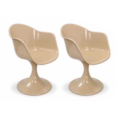 Lot de 2 fauteuils de table en résine acrylique, GLAM NOW'S HOME