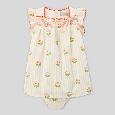 Robe avec bloomer rayés et imprimés en coton BIO GOTS BOUT'CHOU