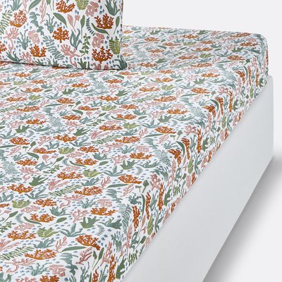 Lara Floral 100% Cotton Fitted Sheet LA REDOUTE INTERIEURS