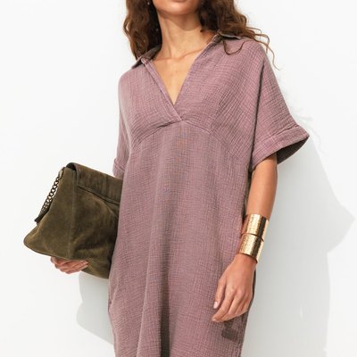 Robe courte en gaze de coton PROMOD