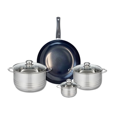 Batterie 1 poêle 32cm + 3 faitouts 12/20/24cm PRIMA BRILLANT ELO