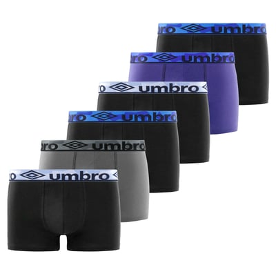Lot De 6 Boxers Coton Uni UMBRO