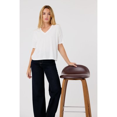 T-shirt col V en jersey fluide FRANCESCA ARTLOVE