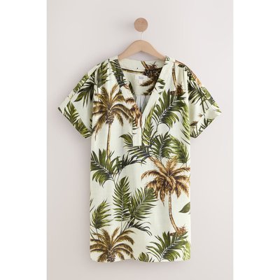 Robe caftan courte avec lin NEXT