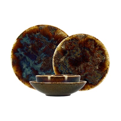 Service de table 48 pièces en porcelaine, VOLCANO NOVASTYL