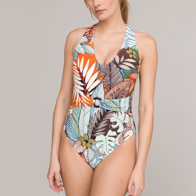 Maillot de bain 1 pièce imprimé, forme foulard ANNE WEYBURN