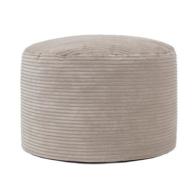 Pouf repose-pieds rond velours côtelé Oeko-Tex® - FRANKIE ICON