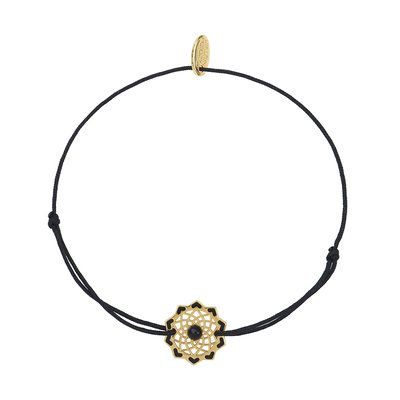 Bracelet cordon chakras "i know" onyx CAROLINE NAJMAN