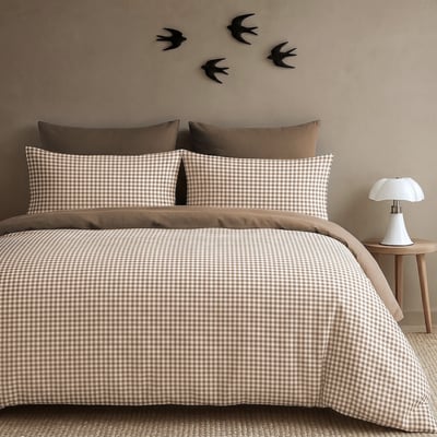 Parure + taies 65x65 coton lavé LUNAS FEBRONIE