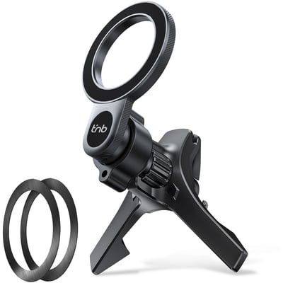 Support smartphone Support magnétique compact aération Noir TNB