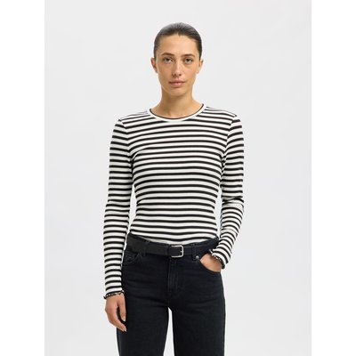 À rayures T-shirt à manches longues SELECTED FEMME