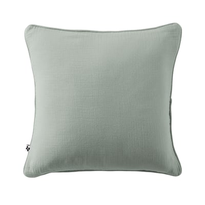 Coussin déhoussable GAIA – Gaze de coton avec passepoil élégant EDEN