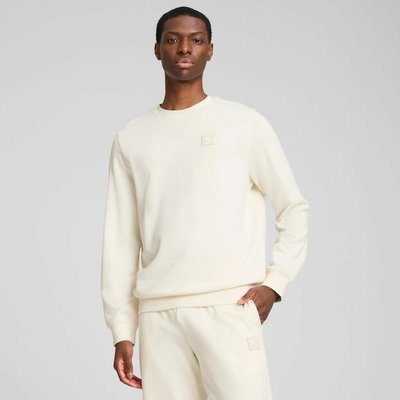 Sweater met ronde hals en vierkant geborduurd logo PUMA