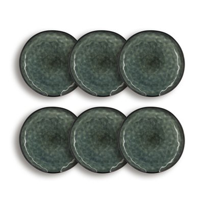 Lot de 6 assiettes plates en grès 27,5cm, GRENADA OGO LIVING
