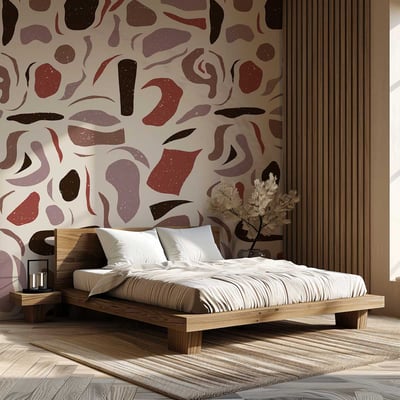 Papier peint collage terre cuite HEXOA