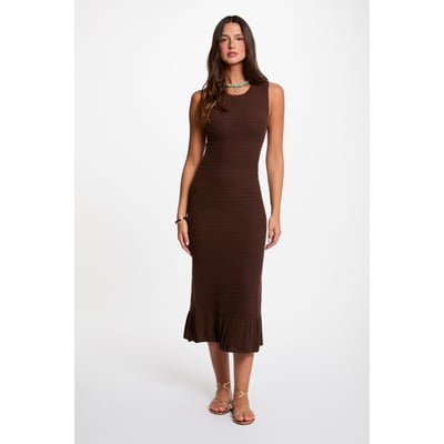 Robe tricot longue sans manches MORGAN