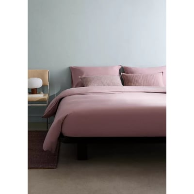 Housse de couette double surpiqûre 300 fils coton lit 135/140 cm MANGO HOME