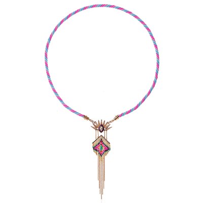 Collier en cordon avec pendentif et perles COLOMBO HIPANEMA