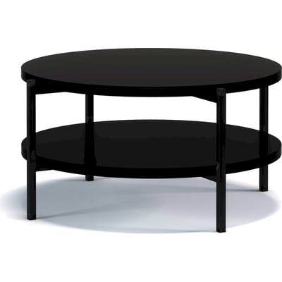 Table basse ronde métal avec tablette KORTALA RECOLLECTION
