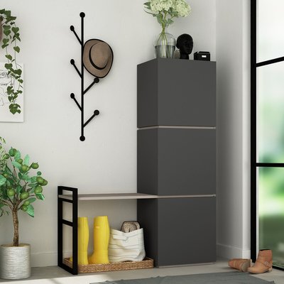 Обувница с вешалкой из металла SO'HOME