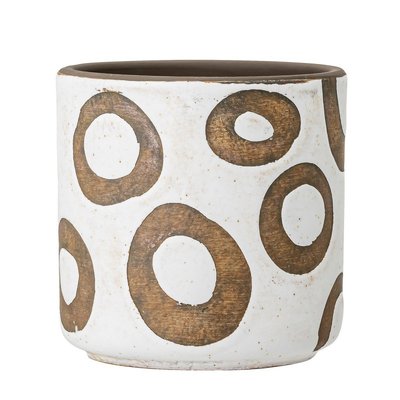 Cache-pot terre cuite motif BLOOMINGVILLE