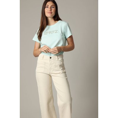 T-shirt col rond en jersey 100% coton avec application brodée SPRITZI DEELUXE