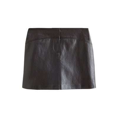 Mini-jupe en simili cuir texturé NEXT