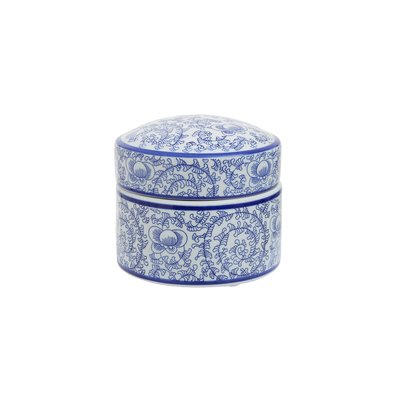 15x17cm Blue Patterned Ceramic Trinket Box SO'HOME