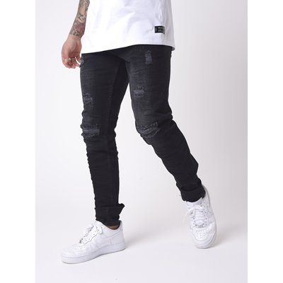 Jean slim noir troue La Redoute